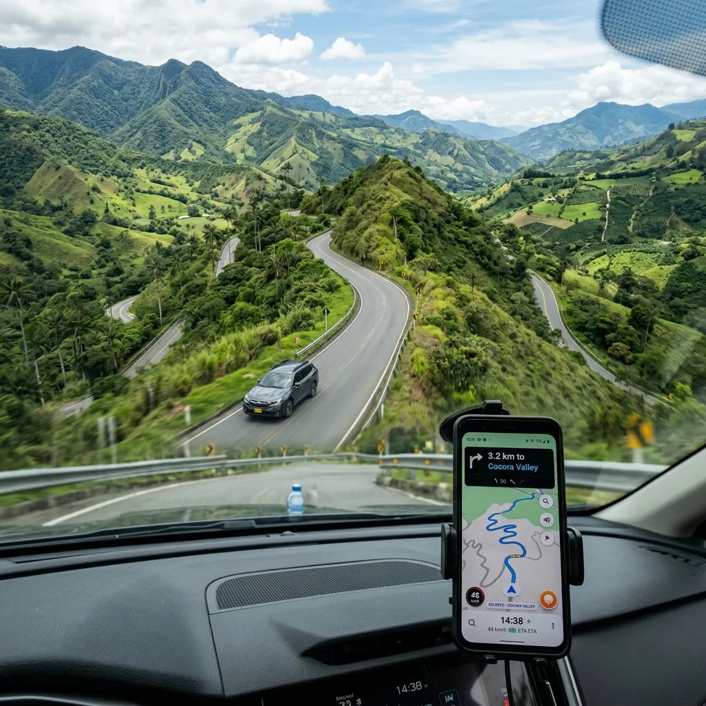 Viagem de Carro na Colômbia: Mantendo o GPS Ativo nos Andes