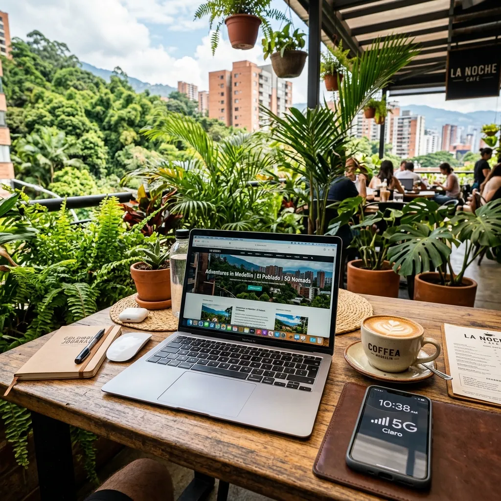 Nômade Digital em Medellín: 5G vs. Wi-Fi de Café