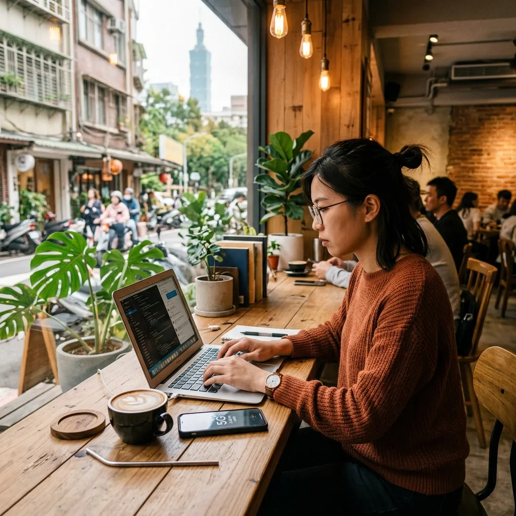 Nômade Digital em Taipei: Por que o eSIM 5G é seu Melhor Backup